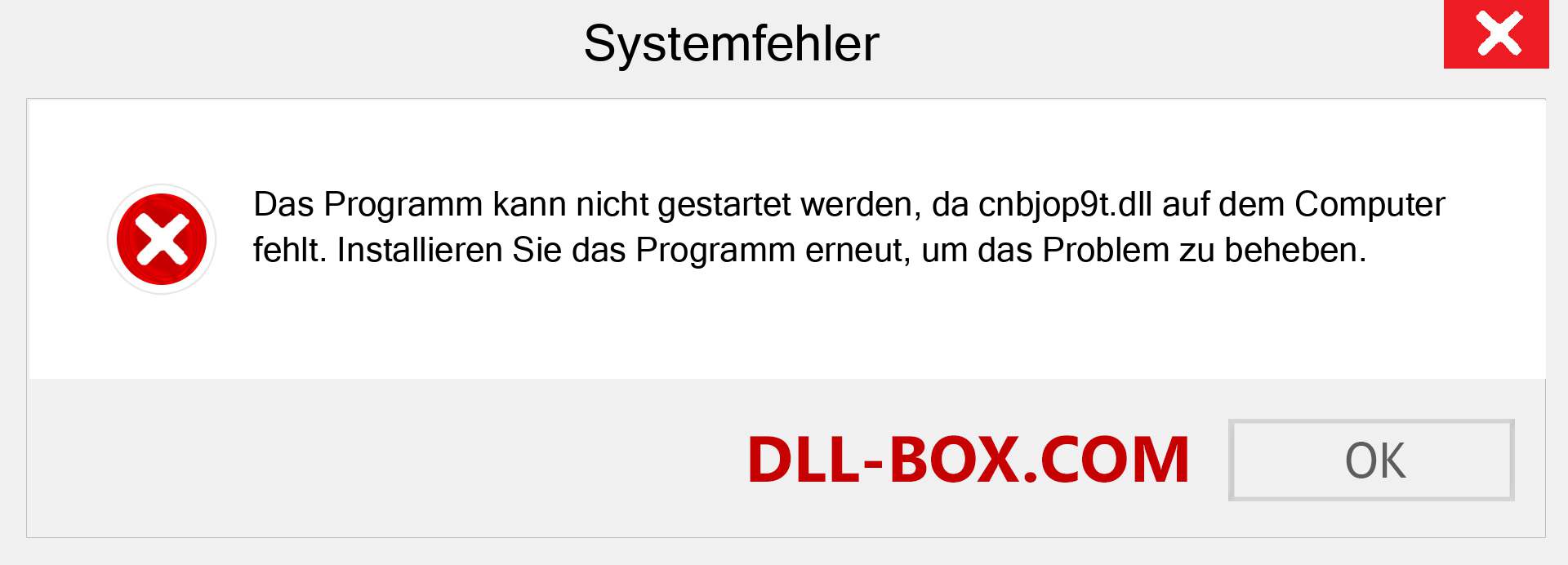 cnbjop9t.dll-Datei fehlt?. Download für Windows 7, 8, 10 - Fix cnbjop9t dll Missing Error unter Windows, Fotos, Bildern