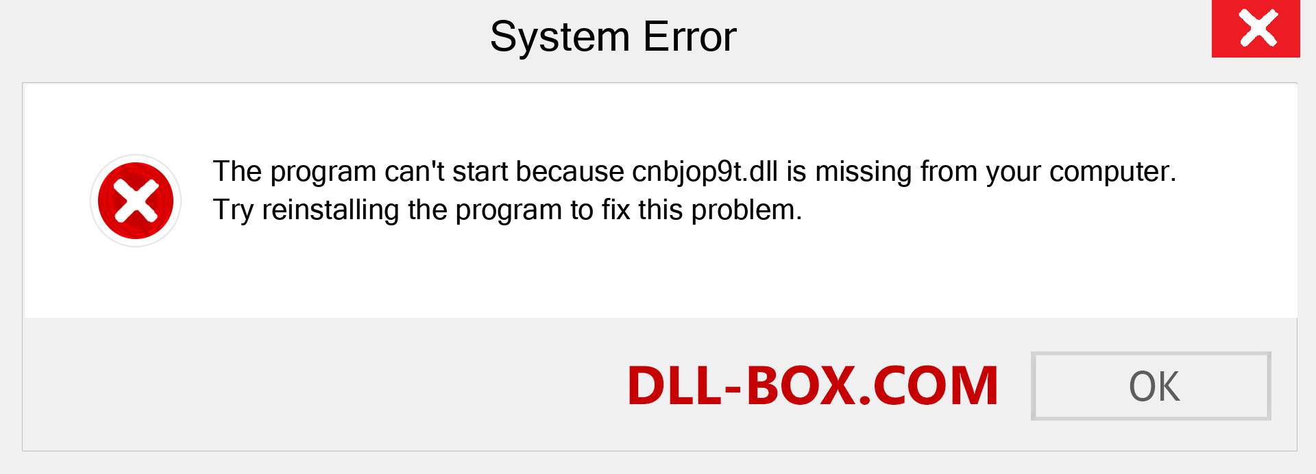  cnbjop9t.dll file is missing?. Download for Windows 7, 8, 10 - Fix  cnbjop9t dll Missing Error on Windows, photos, images